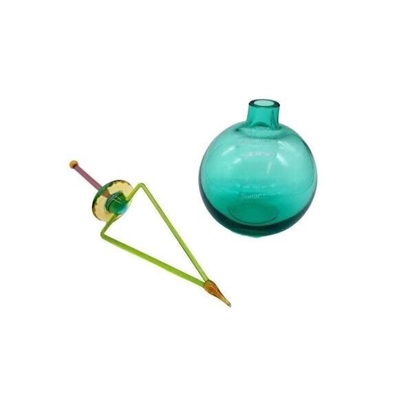 Murano Italy Art Glass Perfume Bottle - Signed V. Nason - Geometrical Stopper - Picture 10 of 12